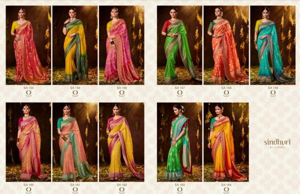 Kimora Sindhuri Bandhej Embroidery Saree Collection